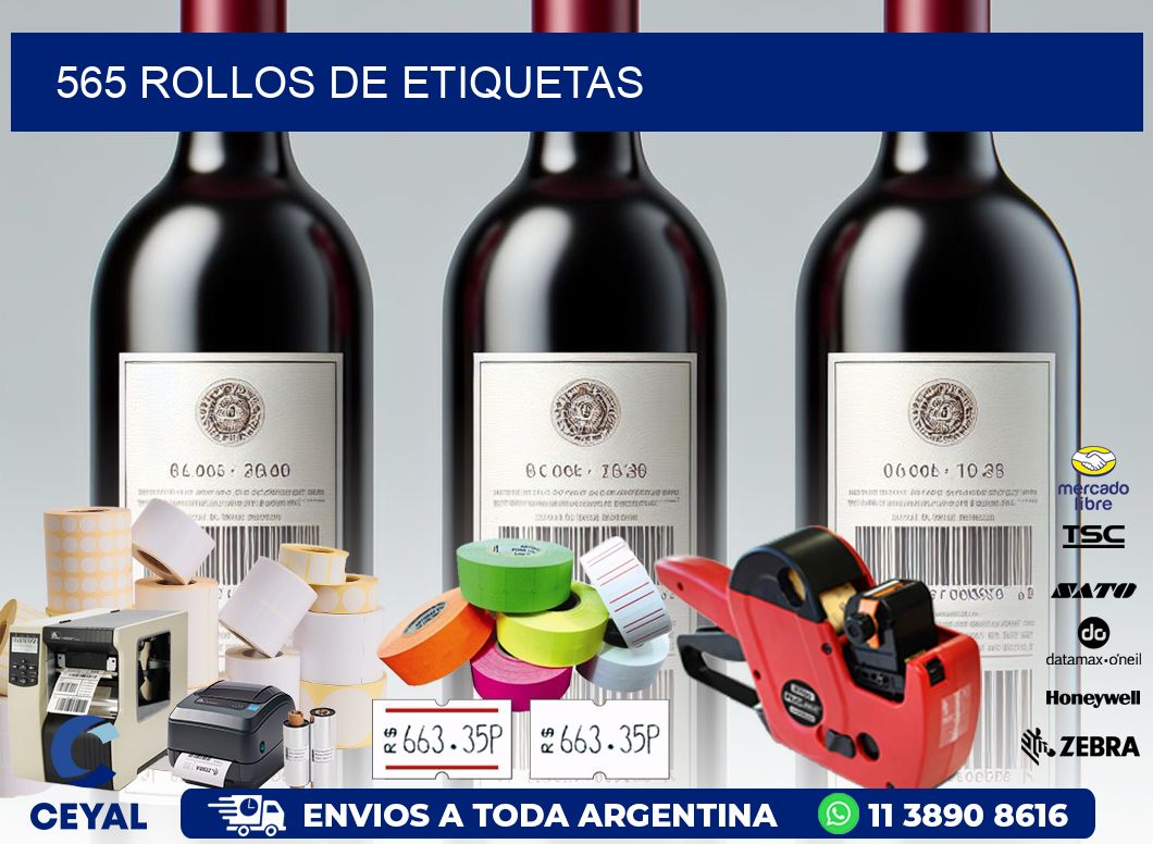 565 ROLLOS DE ETIQUETAS