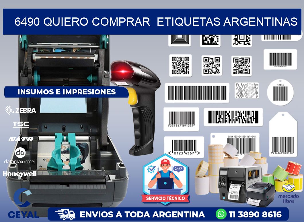 6490 QUIERO COMPRAR  ETIQUETAS ARGENTINAS