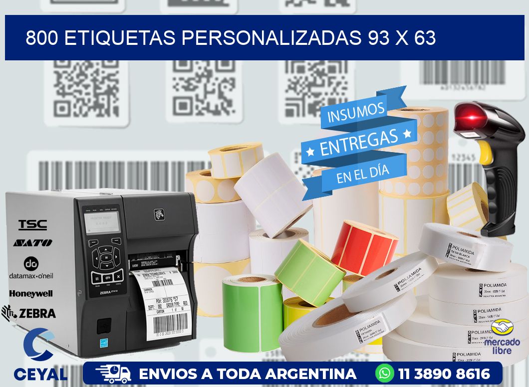 800 ETIQUETAS PERSONALIZADAS 93 x 63