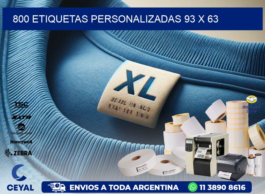 800 ETIQUETAS PERSONALIZADAS 93 x 63