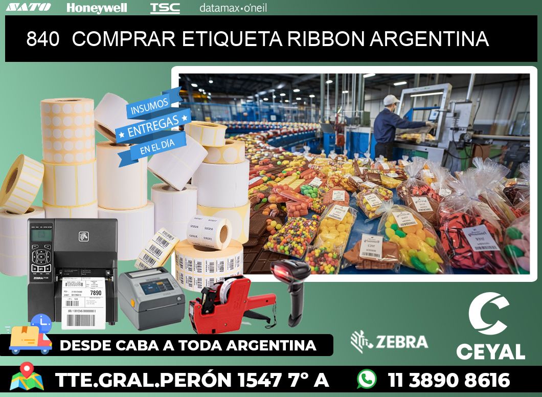 840  COMPRAR ETIQUETA RIBBON ARGENTINA