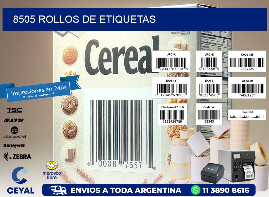 8505 ROLLOS DE ETIQUETAS