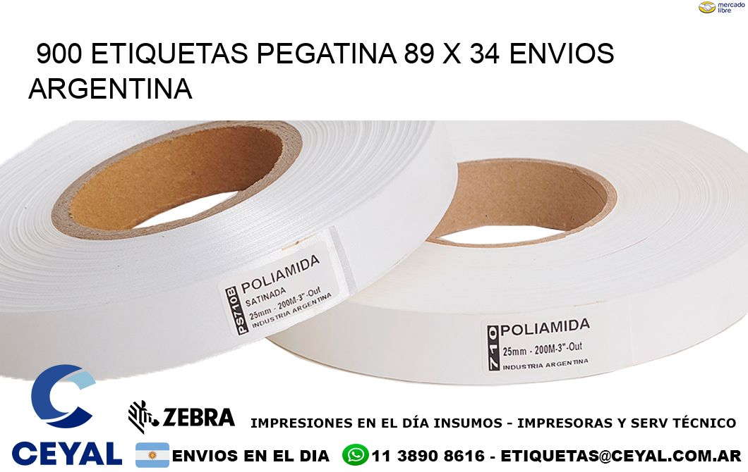 900 ETIQUETAS PEGATINA 89 x 34 ENVIOS ARGENTINA