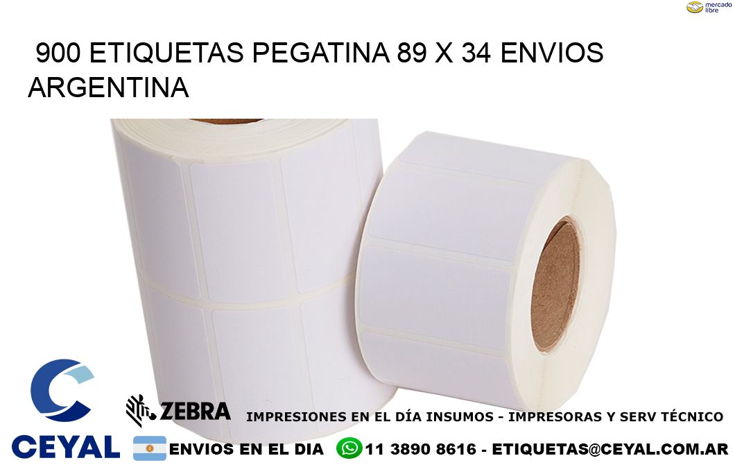 900 ETIQUETAS PEGATINA 89 x 34 ENVIOS ARGENTINA