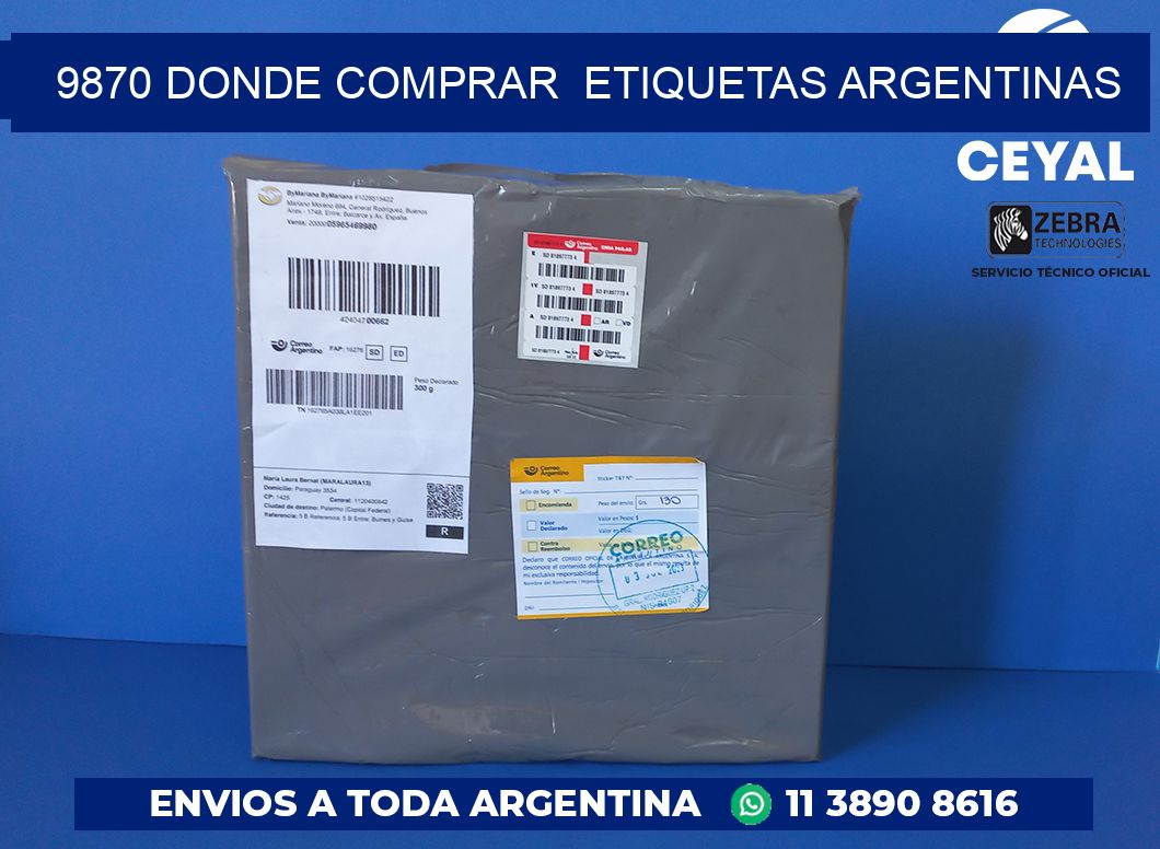 9870 DONDE COMPRAR  ETIQUETAS ARGENTINAS