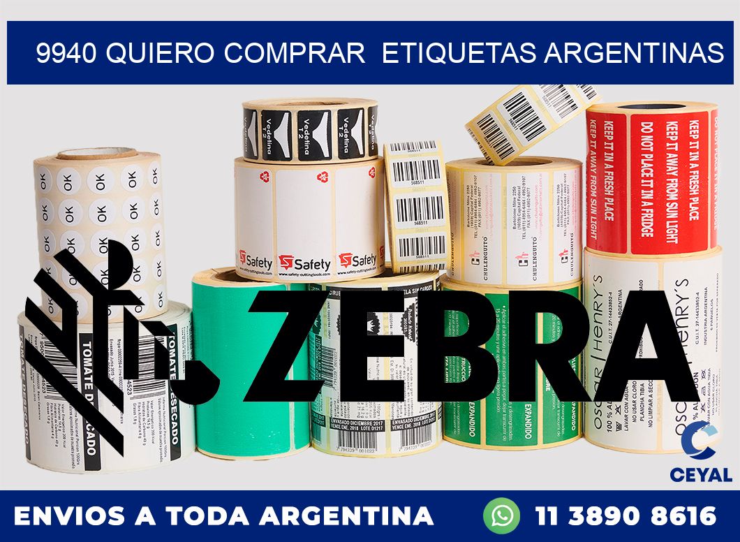 9940 QUIERO COMPRAR  ETIQUETAS ARGENTINAS