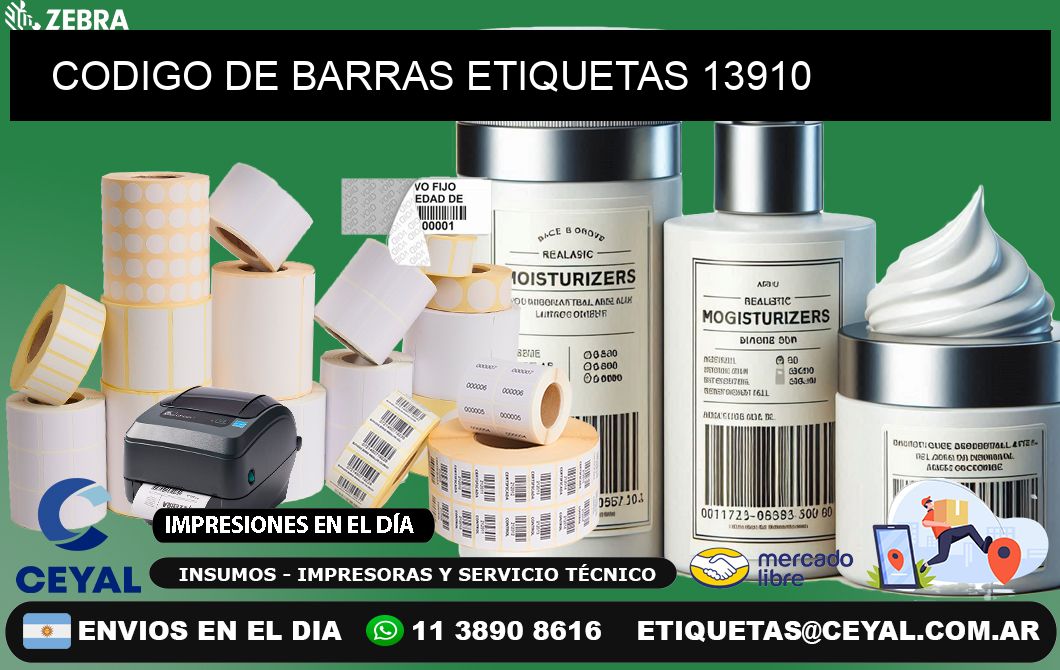 CODIGO DE BARRAS ETIQUETAS 13910