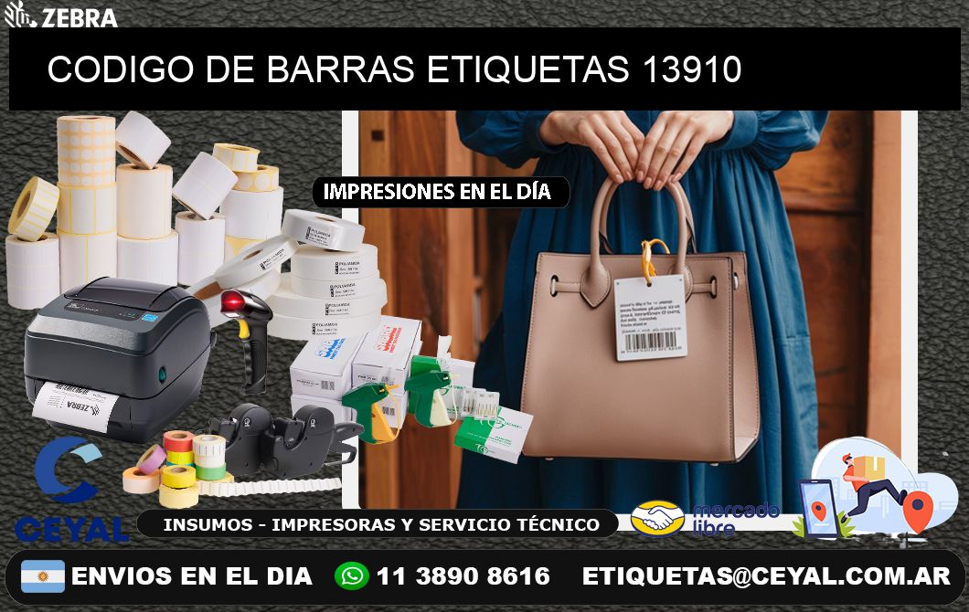 CODIGO DE BARRAS ETIQUETAS 13910