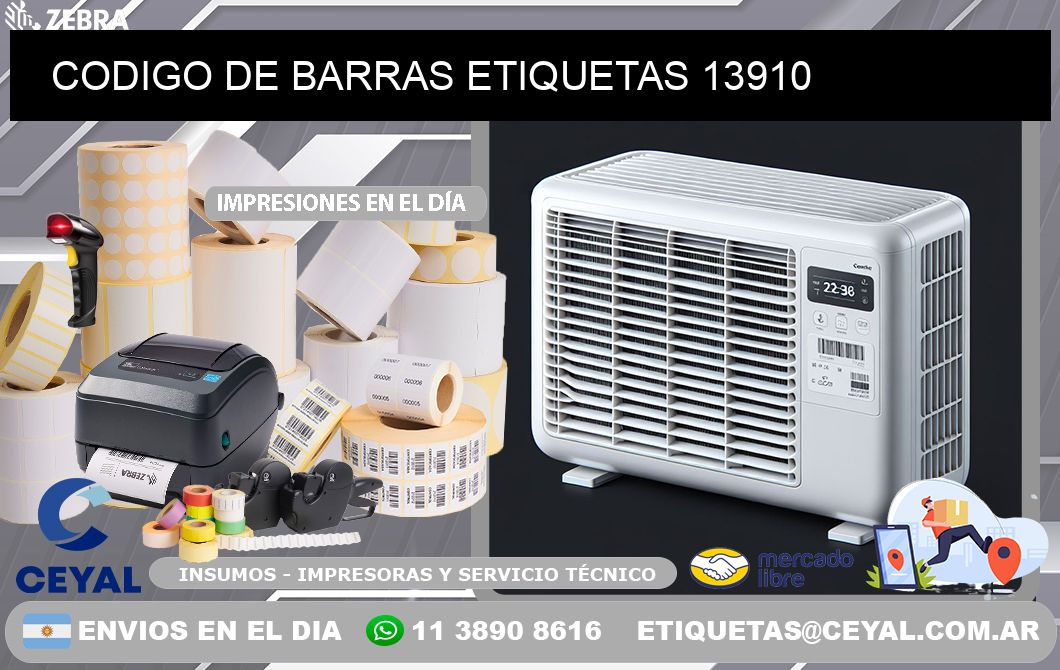 CODIGO DE BARRAS ETIQUETAS 13910