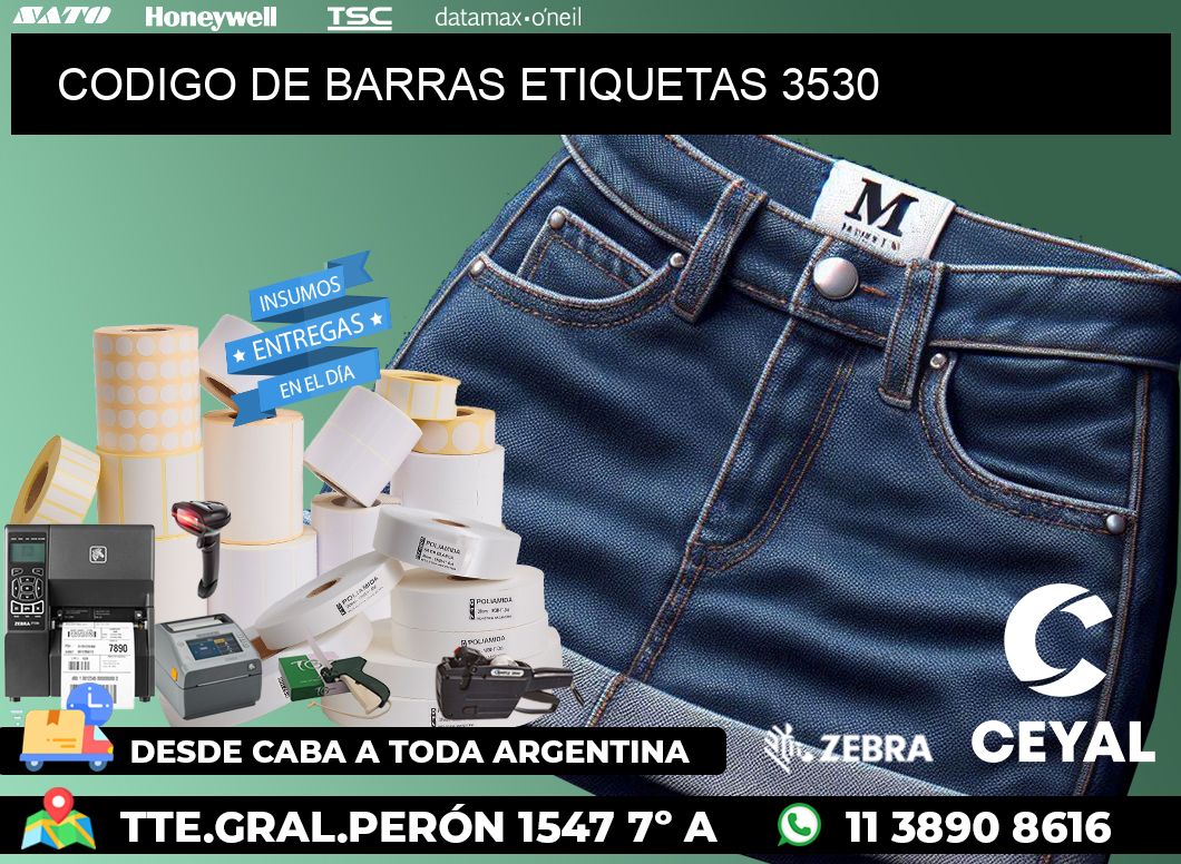 CODIGO DE BARRAS ETIQUETAS 3530