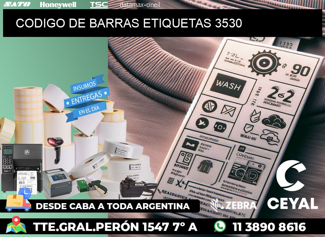 CODIGO DE BARRAS ETIQUETAS 3530