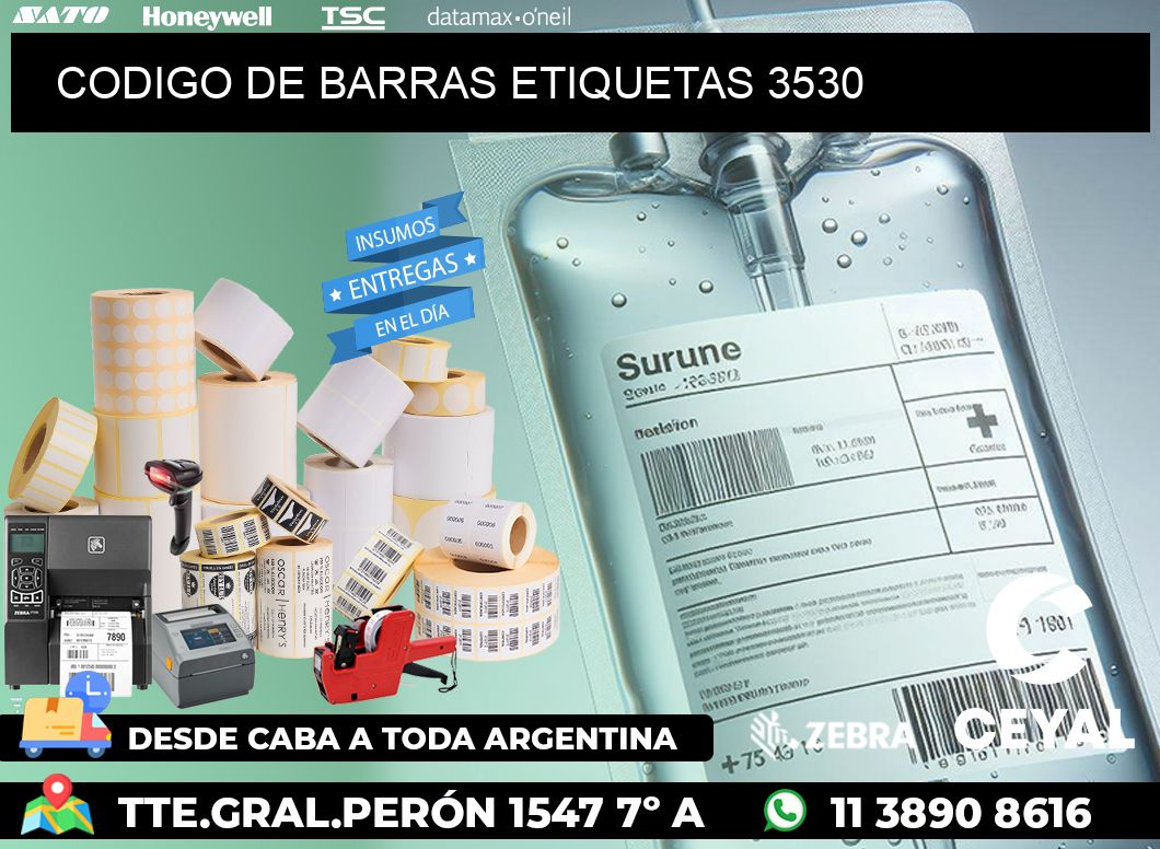 CODIGO DE BARRAS ETIQUETAS 3530