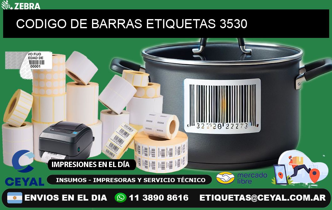 CODIGO DE BARRAS ETIQUETAS 3530