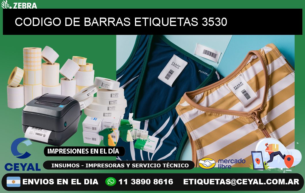 CODIGO DE BARRAS ETIQUETAS 3530