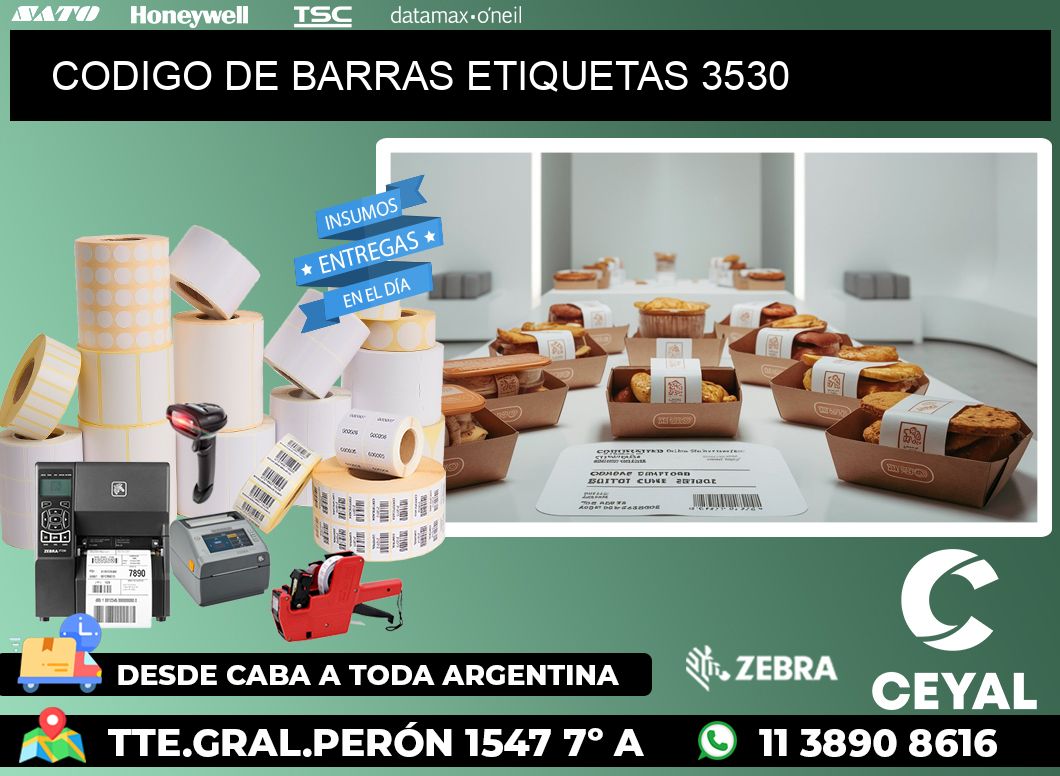 CODIGO DE BARRAS ETIQUETAS 3530