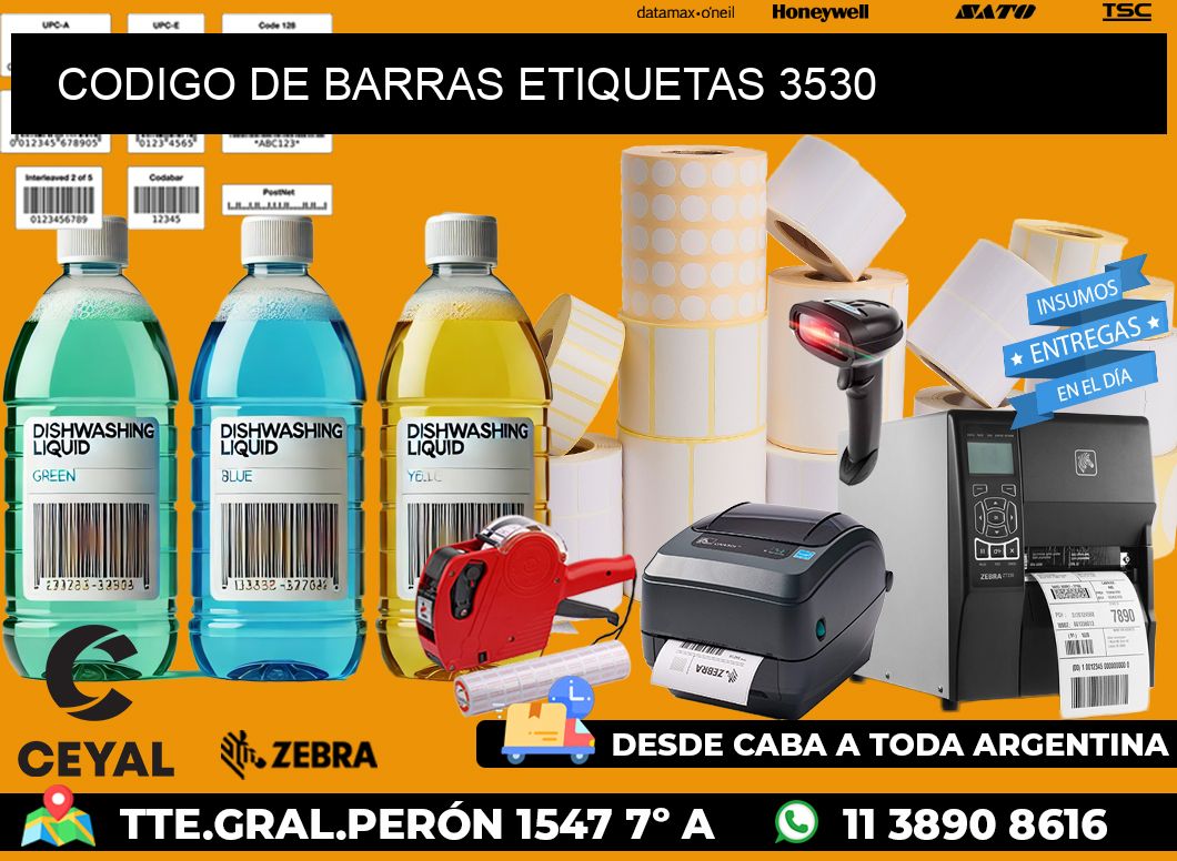 CODIGO DE BARRAS ETIQUETAS 3530