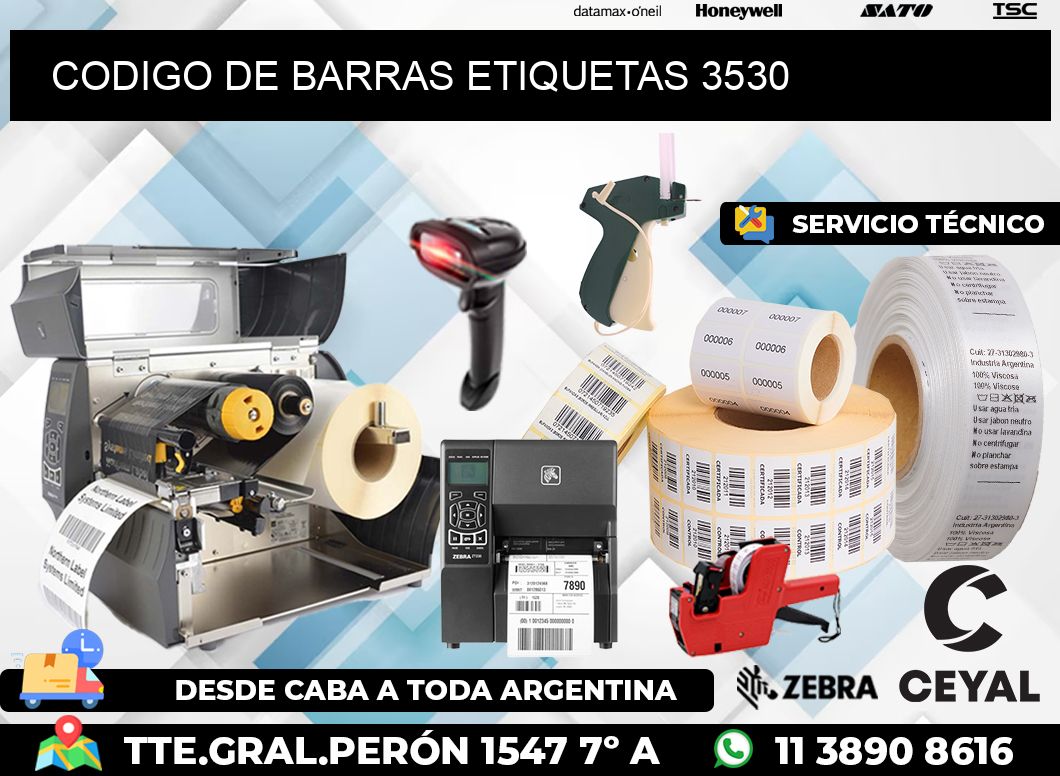 CODIGO DE BARRAS ETIQUETAS 3530