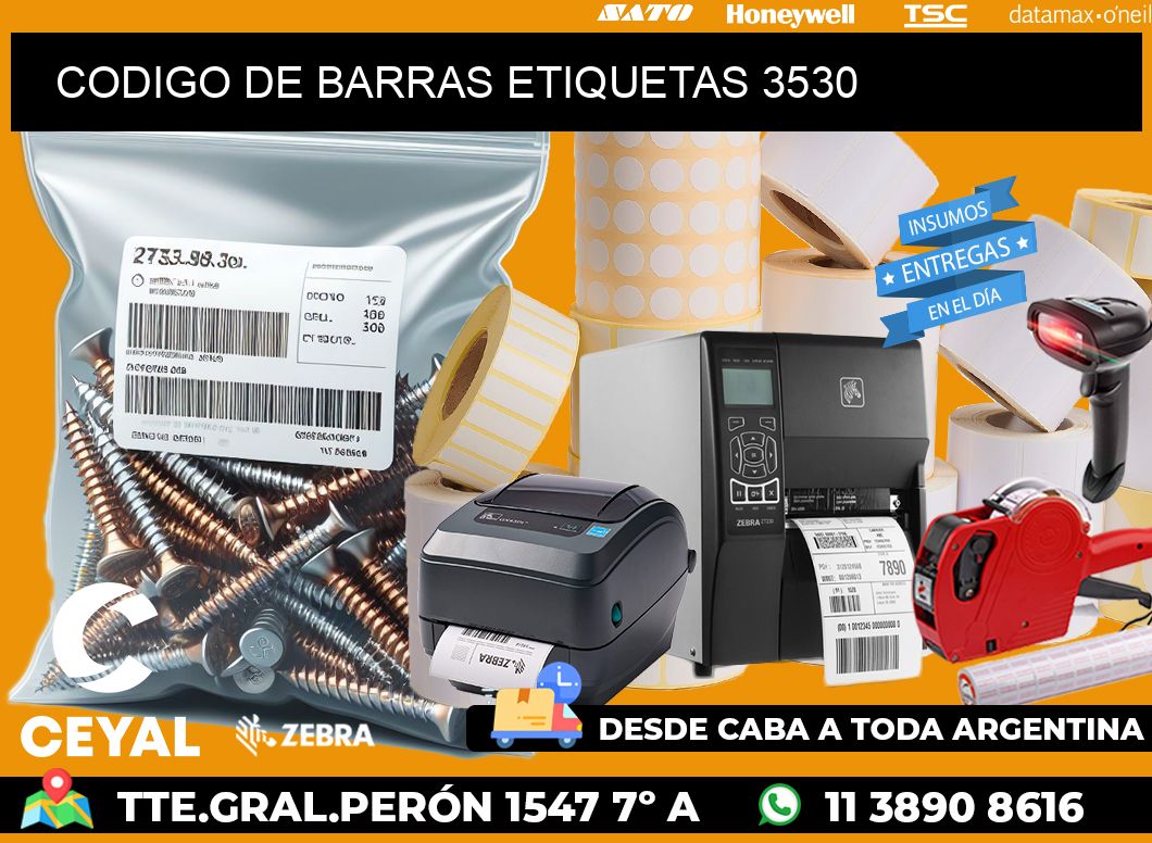 CODIGO DE BARRAS ETIQUETAS 3530