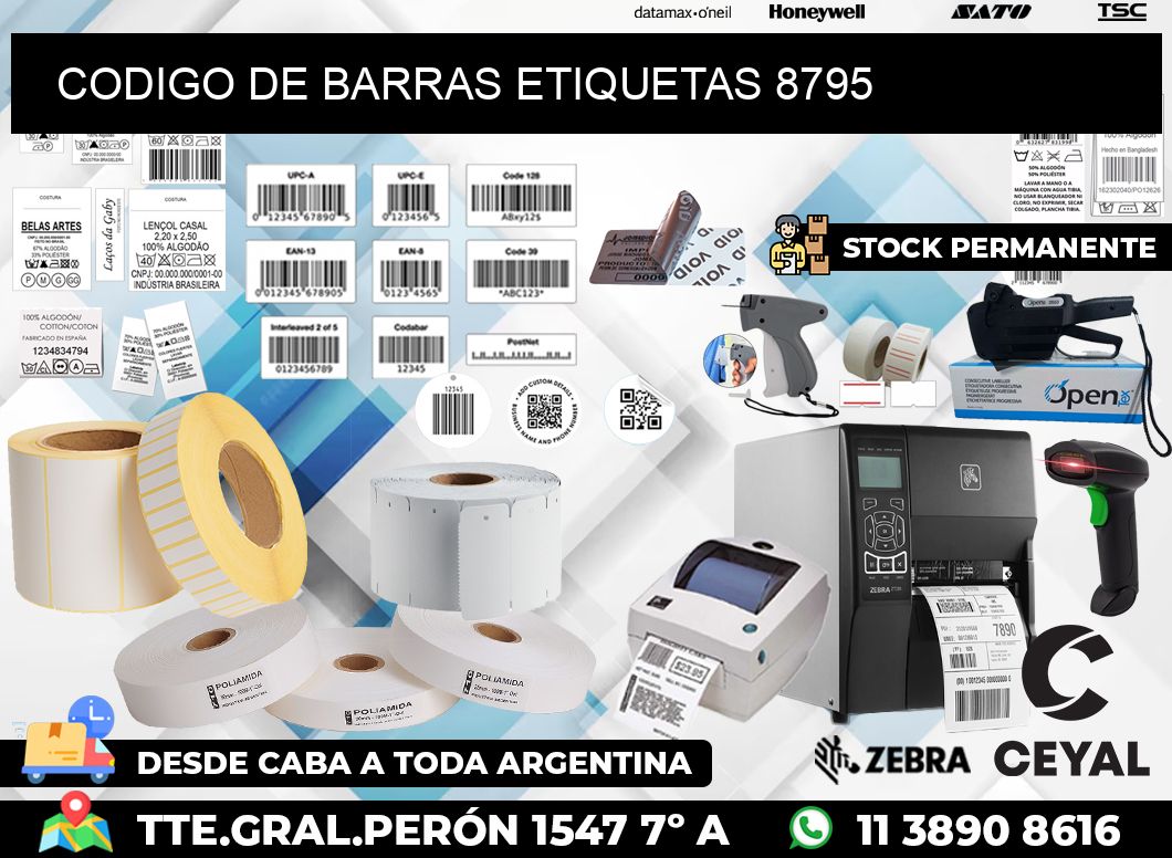 CODIGO DE BARRAS ETIQUETAS 8795