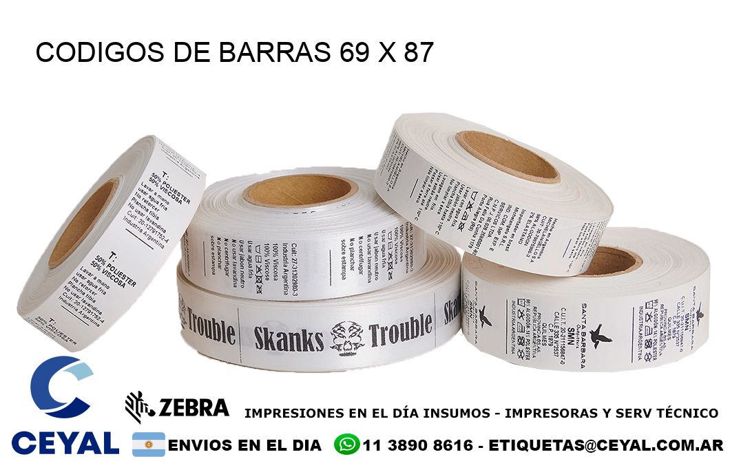 CODIGOS DE BARRAS 69 x 87