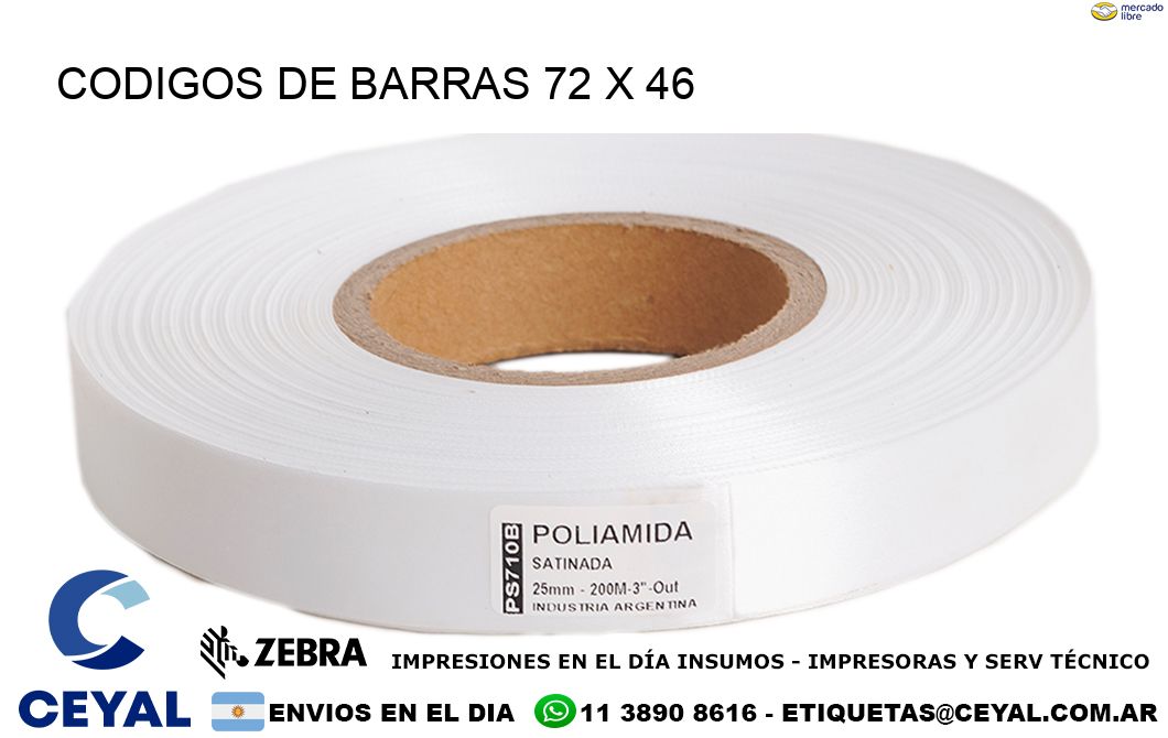 CODIGOS DE BARRAS 72 x 46