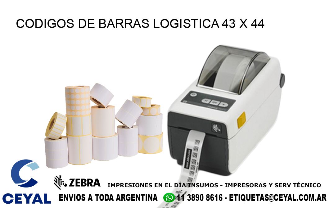 CODIGOS DE BARRAS LOGISTICA 43 x 44