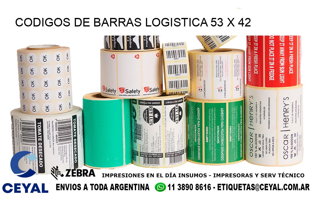 CODIGOS DE BARRAS LOGISTICA 53 x 42