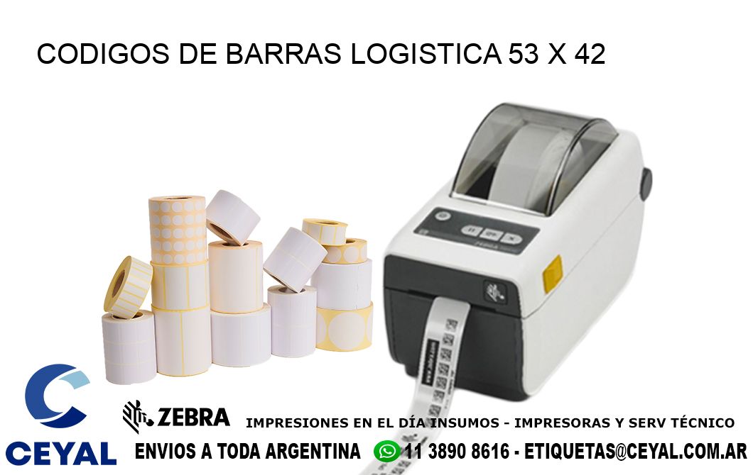 CODIGOS DE BARRAS LOGISTICA 53 x 42