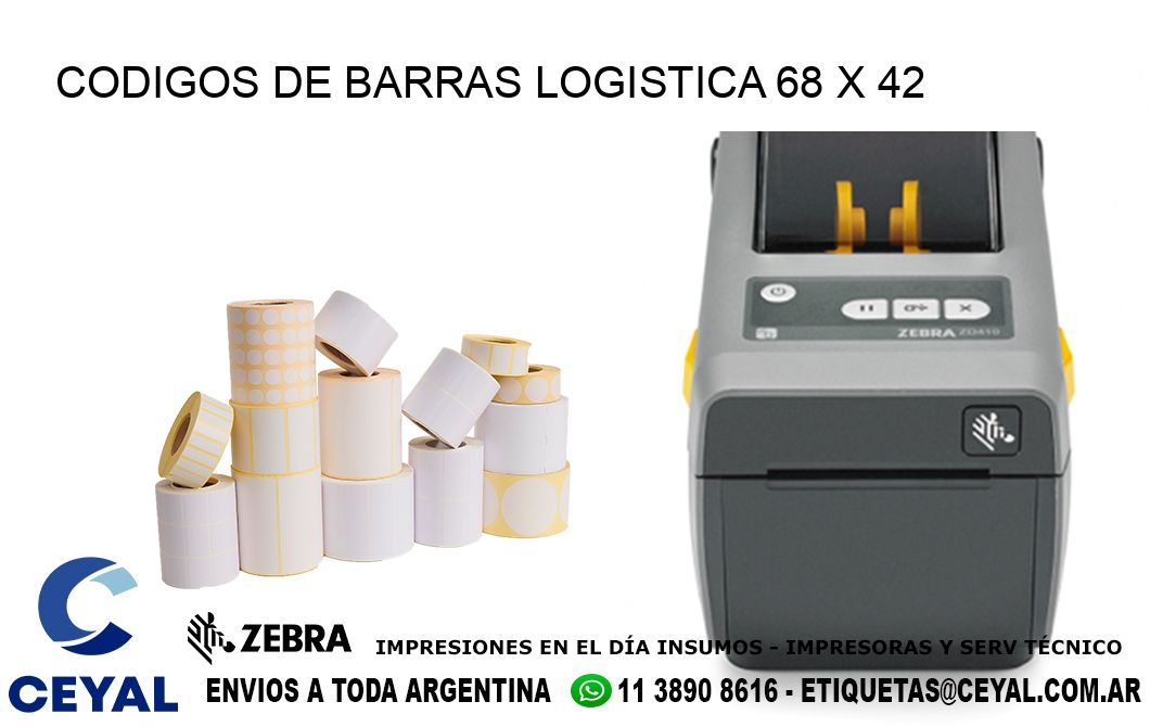 CODIGOS DE BARRAS LOGISTICA 68 x 42