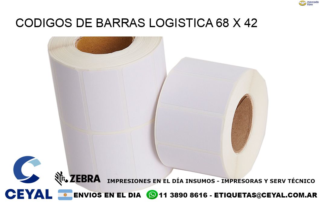 CODIGOS DE BARRAS LOGISTICA 68 x 42