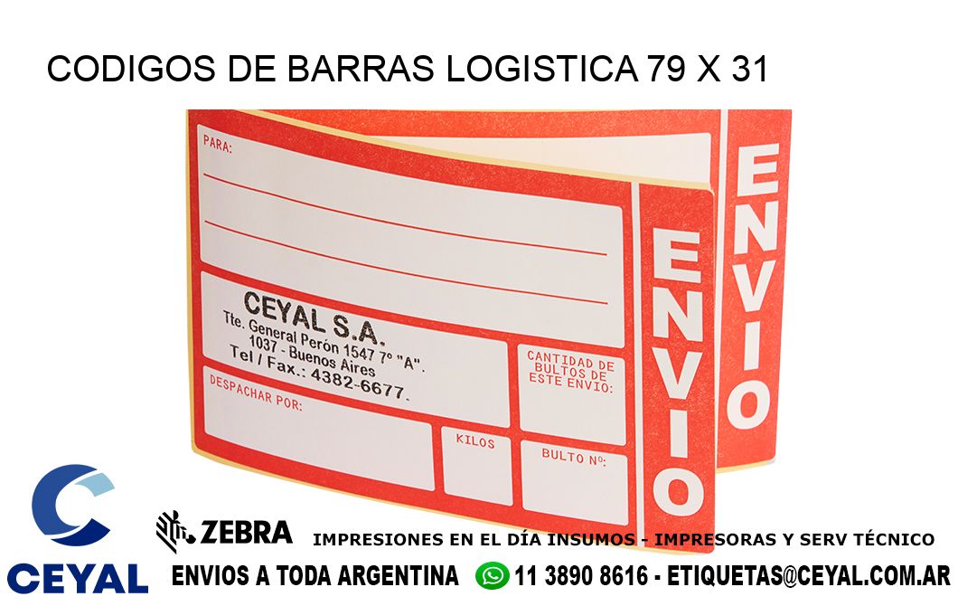 CODIGOS DE BARRAS LOGISTICA 79 x 31