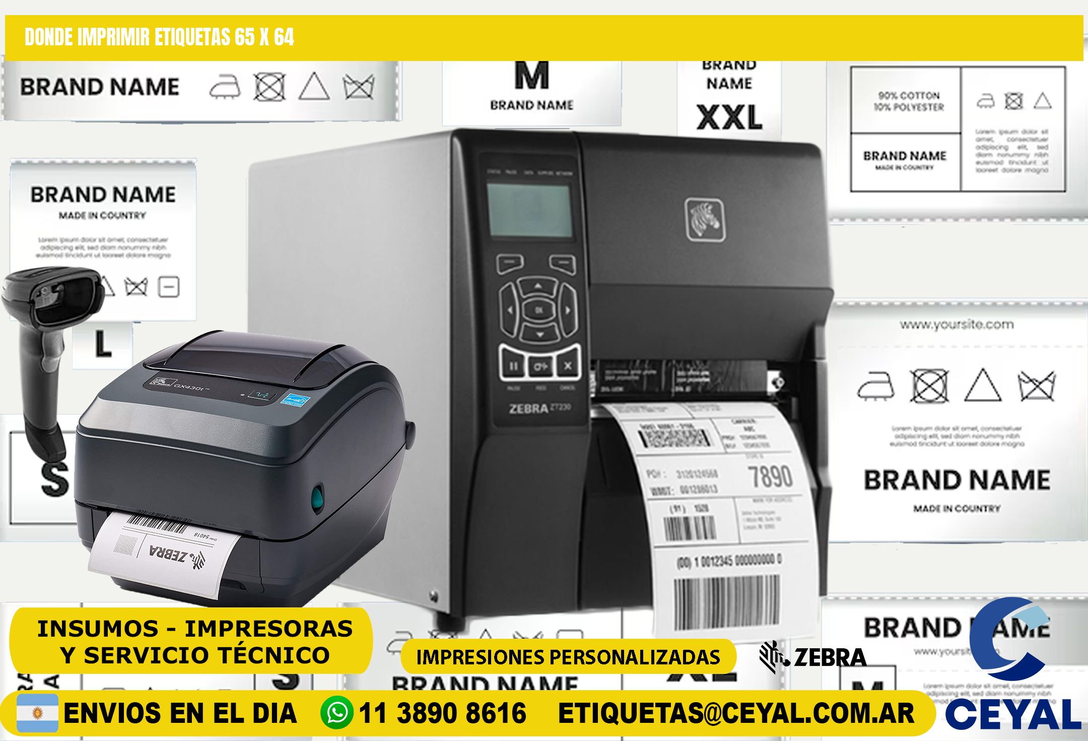 DONDE IMPRIMIR ETIQUETAS 65 x 64