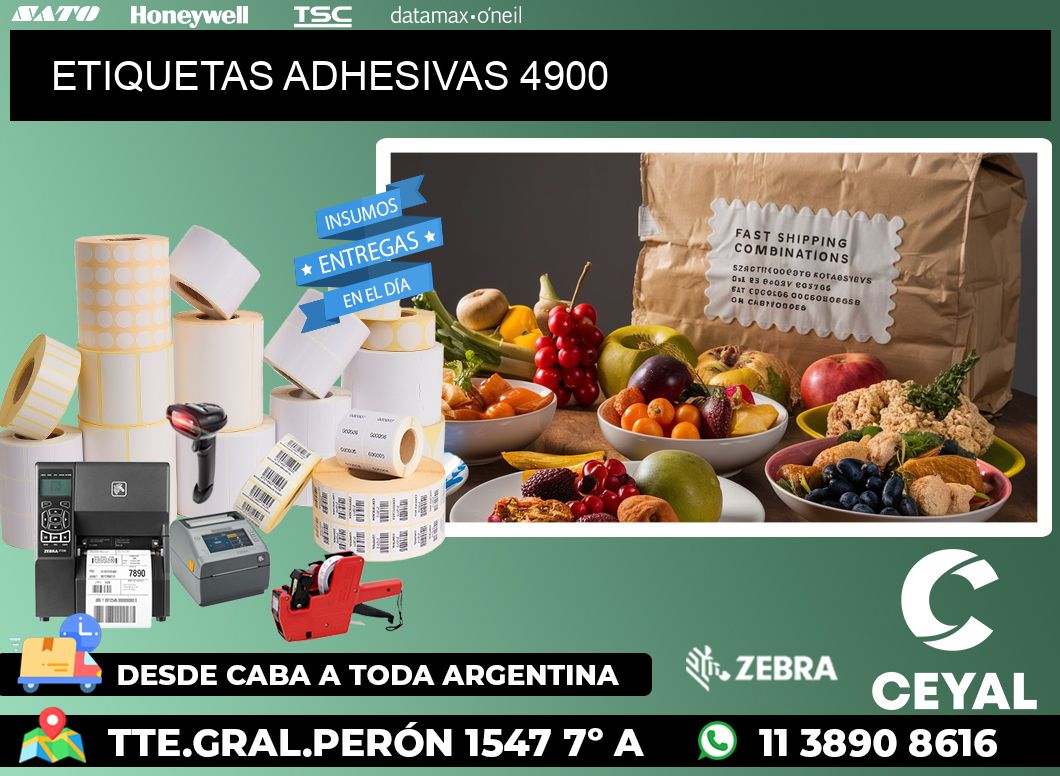ETIQUETAS ADHESIVAS 4900