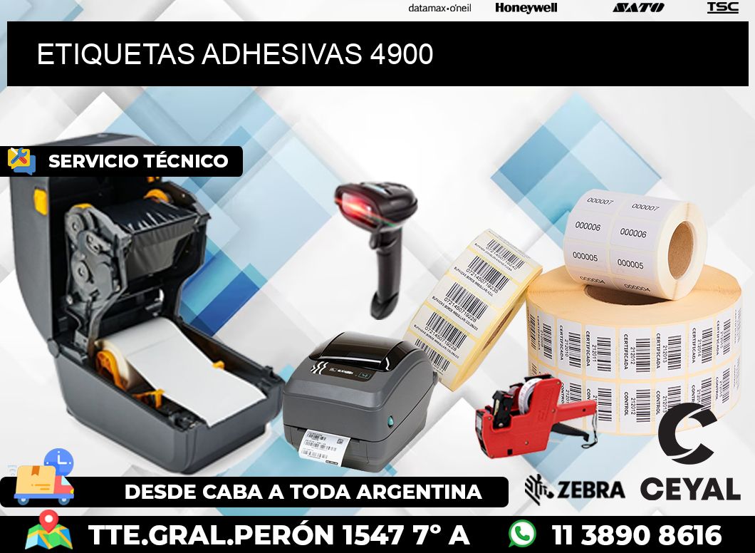 ETIQUETAS ADHESIVAS 4900