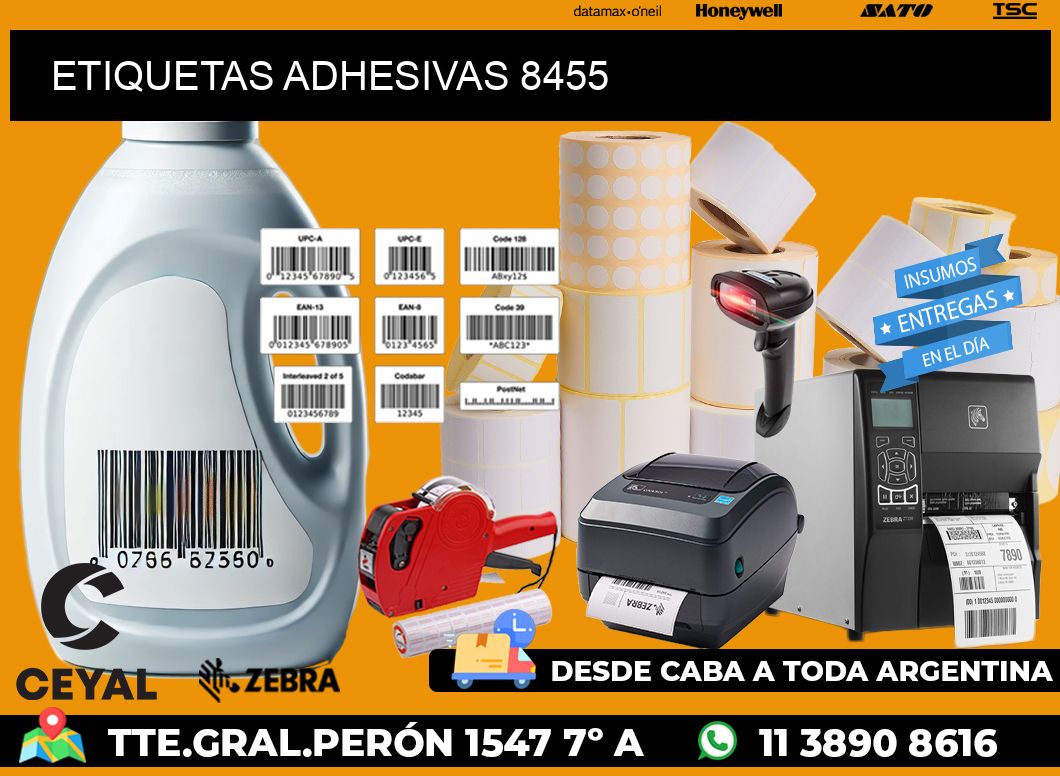 ETIQUETAS ADHESIVAS 8455