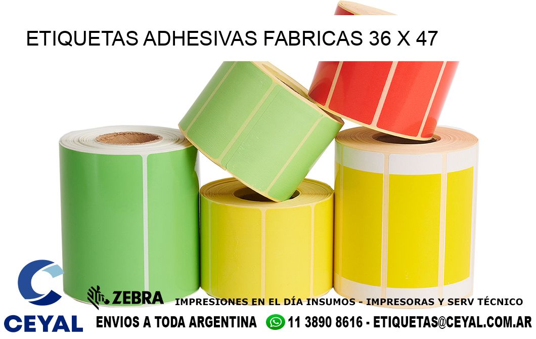 ETIQUETAS ADHESIVAS FABRICAS 36 x 47