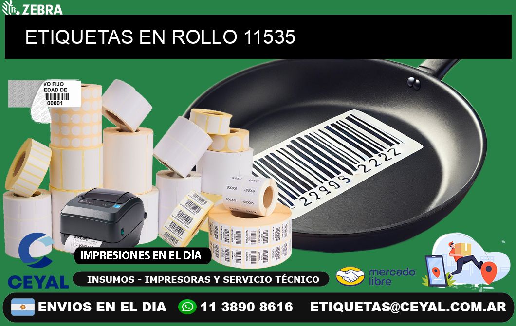 ETIQUETAS EN ROLLO 11535