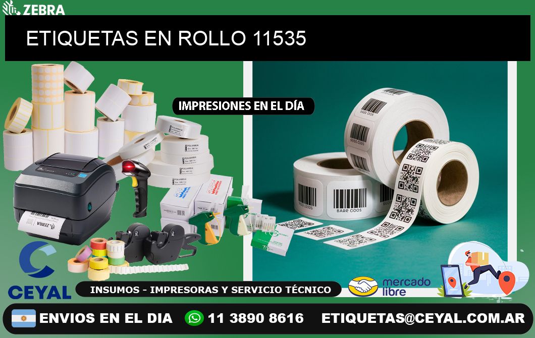 ETIQUETAS EN ROLLO 11535