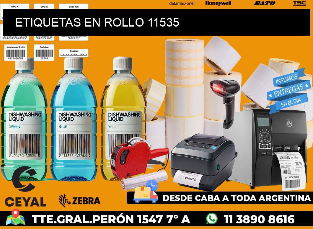 ETIQUETAS EN ROLLO 11535