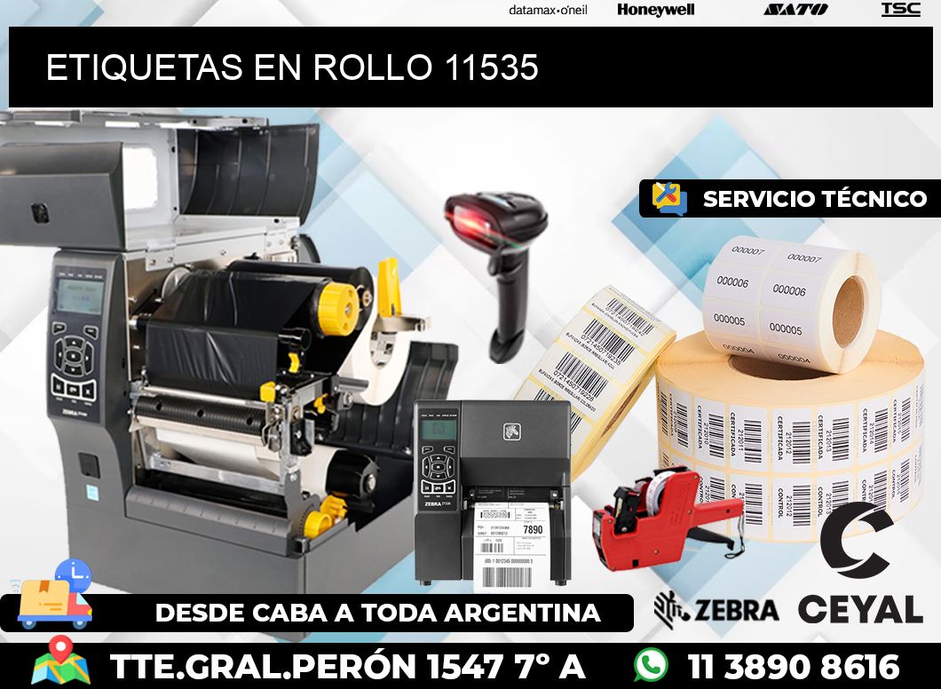 ETIQUETAS EN ROLLO 11535