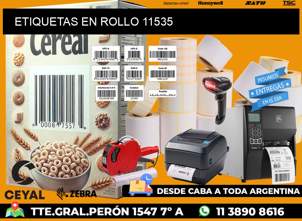 ETIQUETAS EN ROLLO 11535