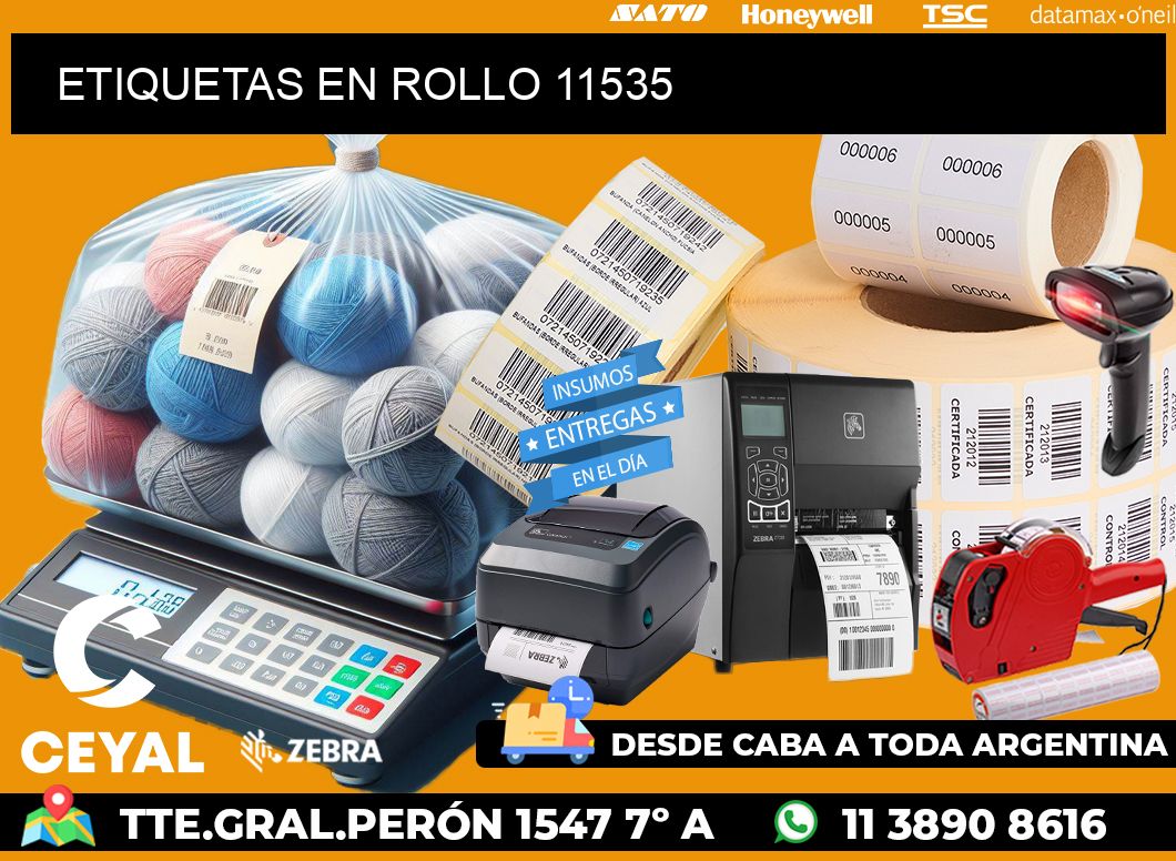 ETIQUETAS EN ROLLO 11535