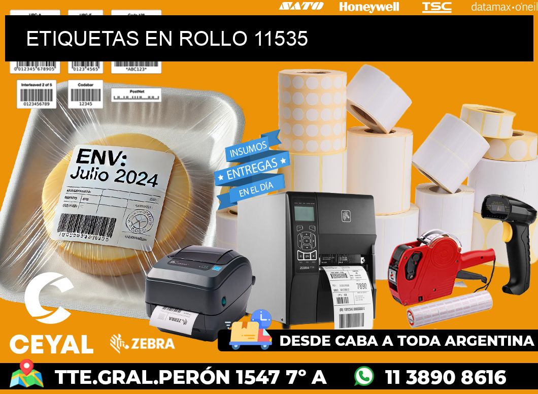 ETIQUETAS EN ROLLO 11535