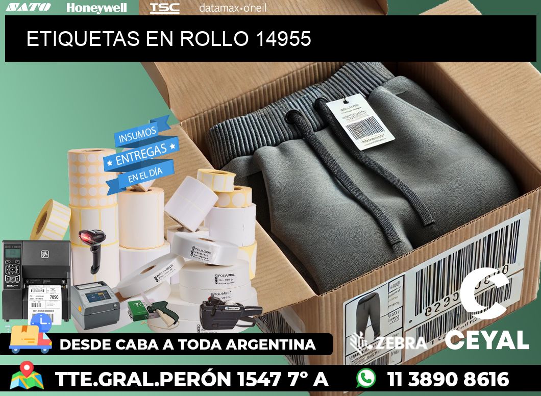 ETIQUETAS EN ROLLO 14955