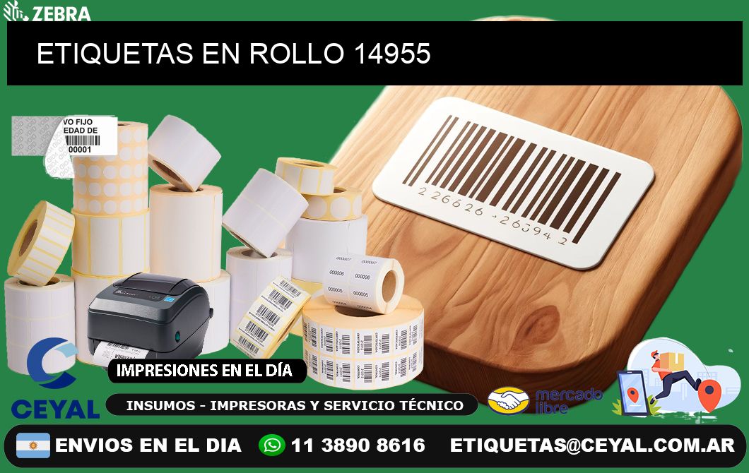 ETIQUETAS EN ROLLO 14955