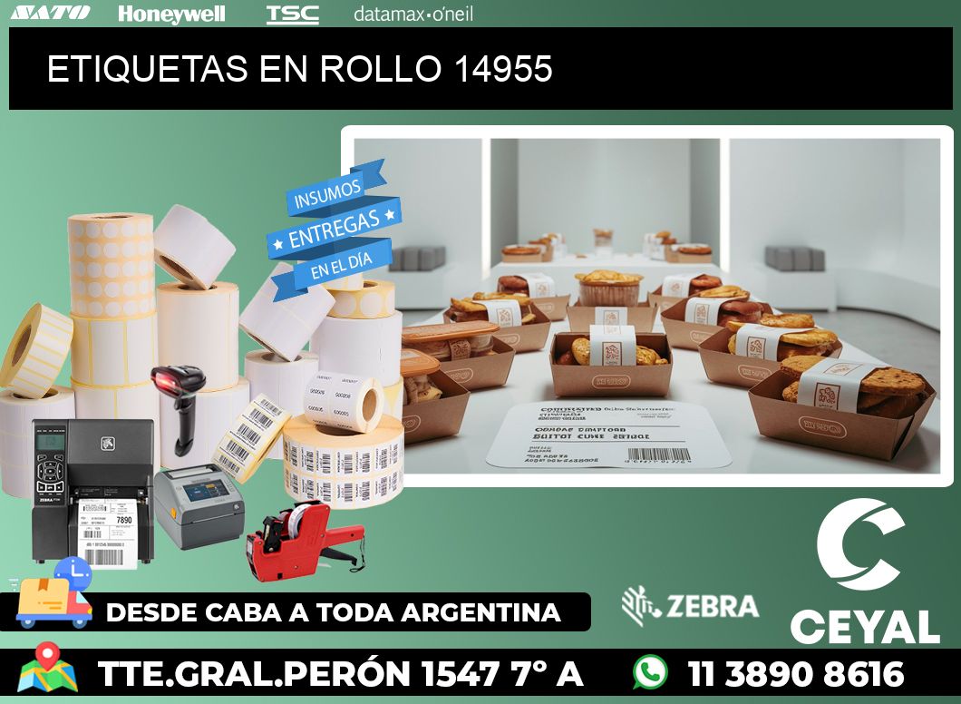 ETIQUETAS EN ROLLO 14955