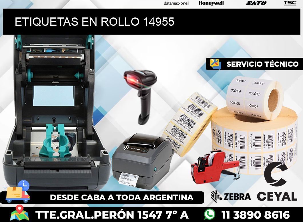 ETIQUETAS EN ROLLO 14955