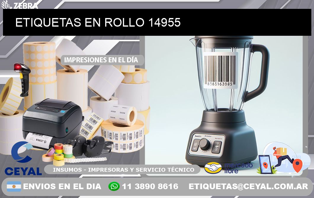 ETIQUETAS EN ROLLO 14955