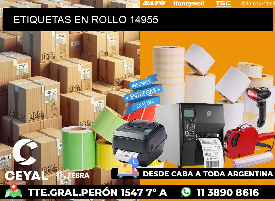 ETIQUETAS EN ROLLO 14955