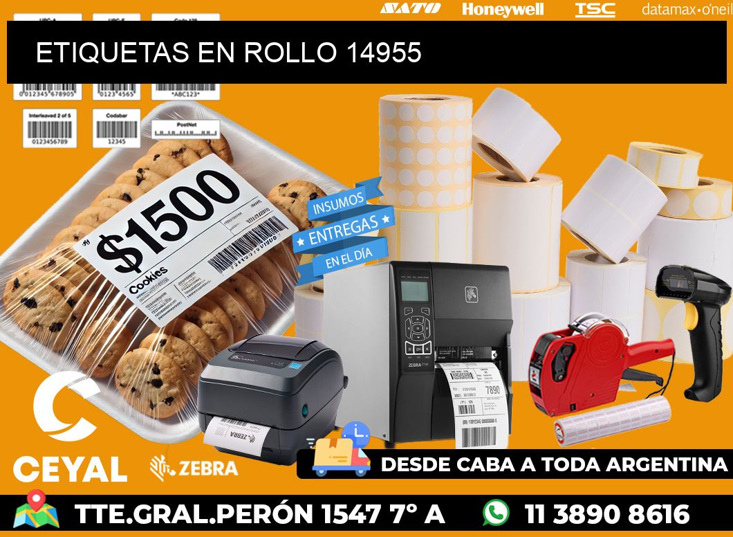 ETIQUETAS EN ROLLO 14955